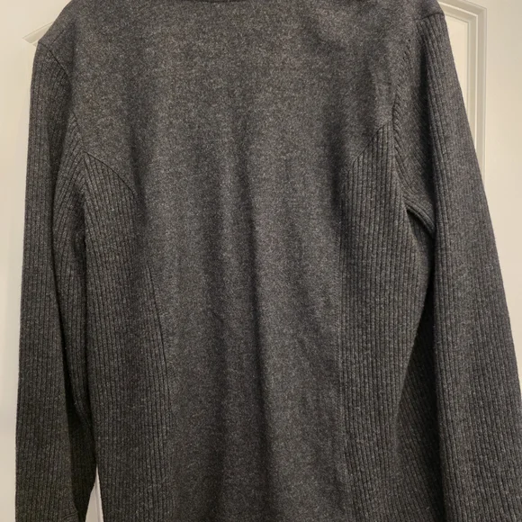 Jones New York Dark Gray Button-Front Knit Cardigan - Picture 2 of 4
